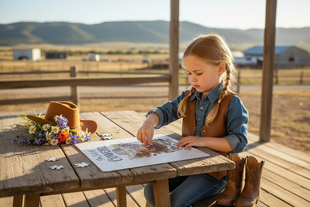 Child Working on Puzzle
