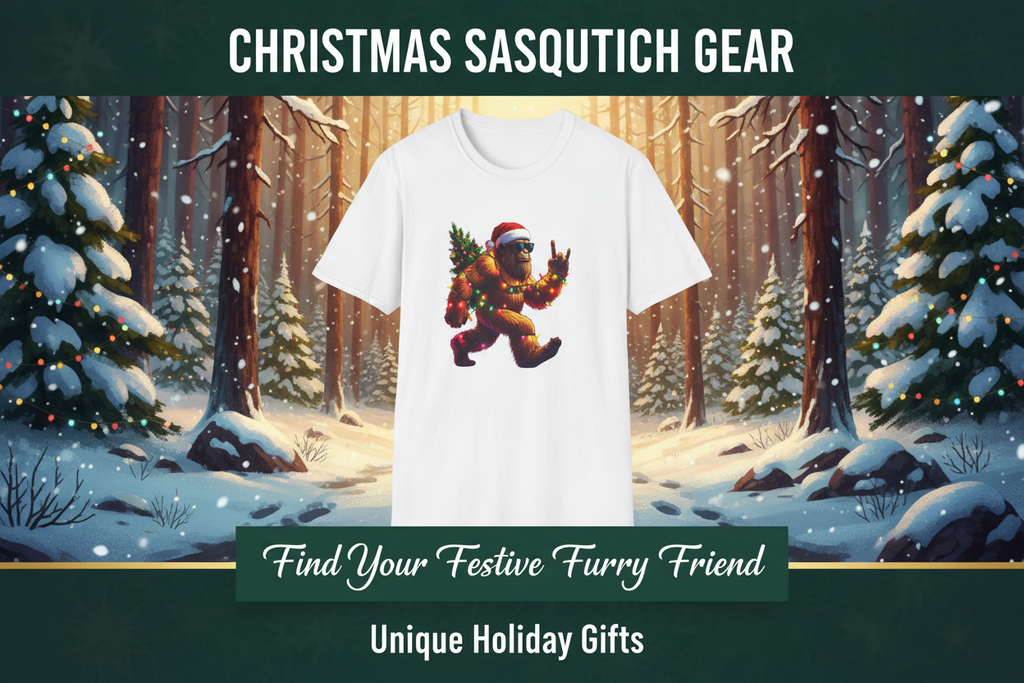 Christmas Sasquatch T-Shirt Banner