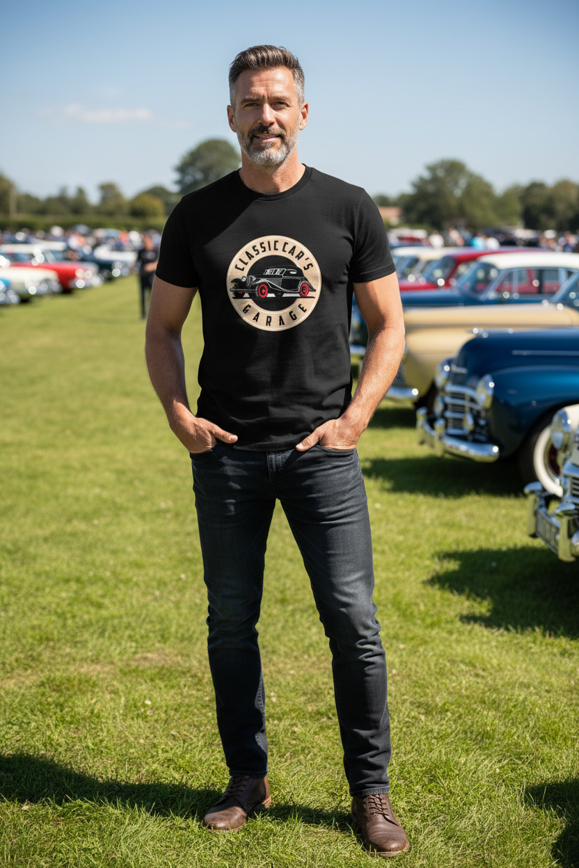 Classic Car's Garage - Car Show Mockup