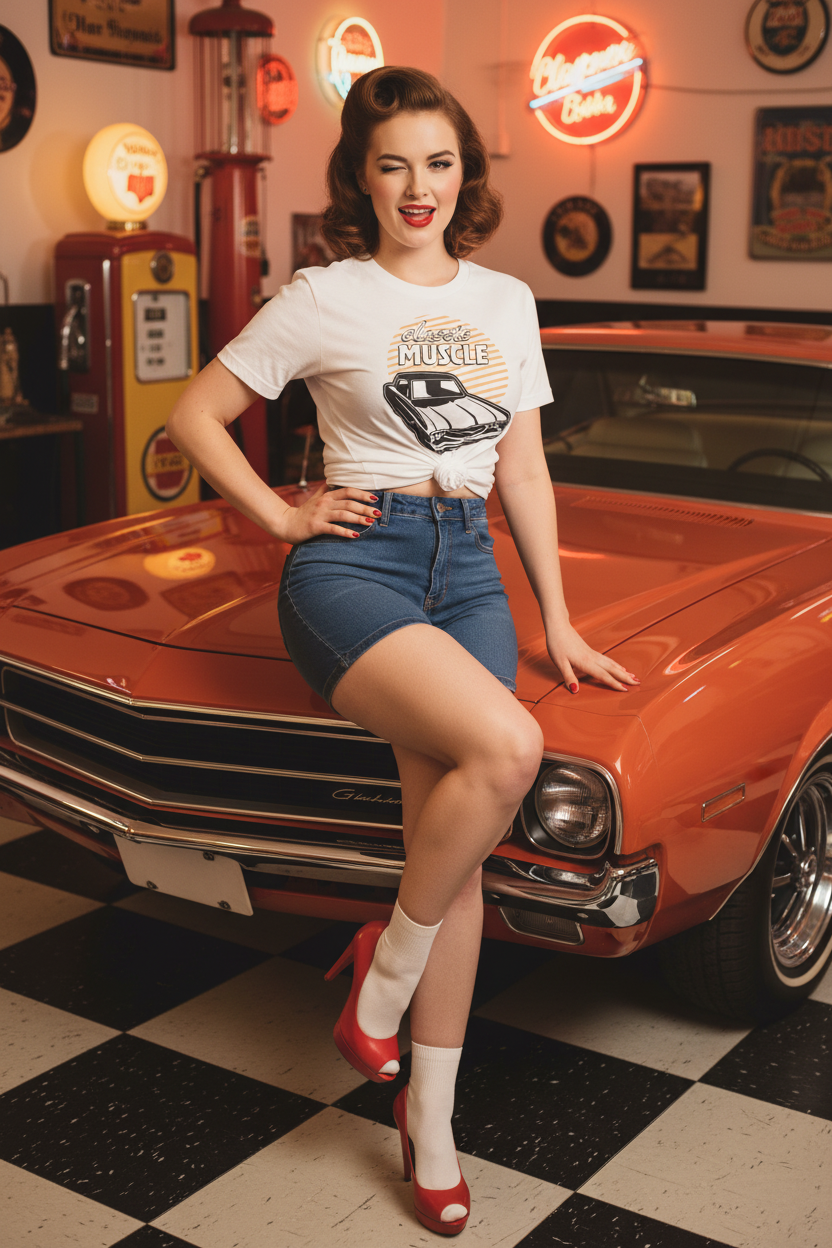 Classic Muscle - Pinup Mockup