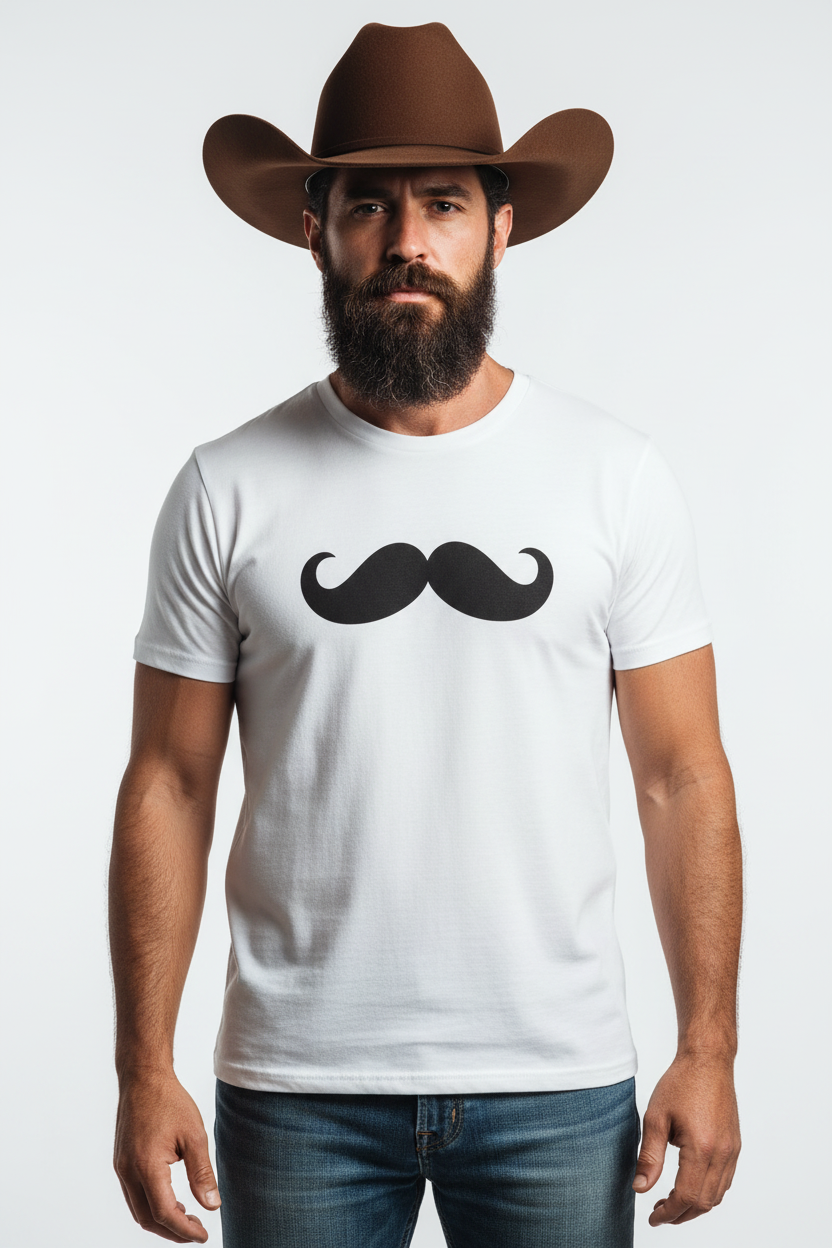 Classic Mustache Tee – Cowboy Studio Zoom