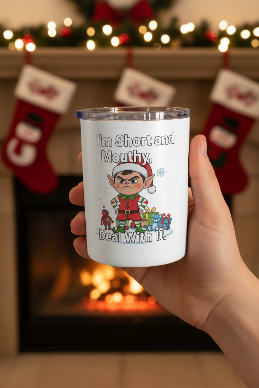 Close-up held in hand by fireplace