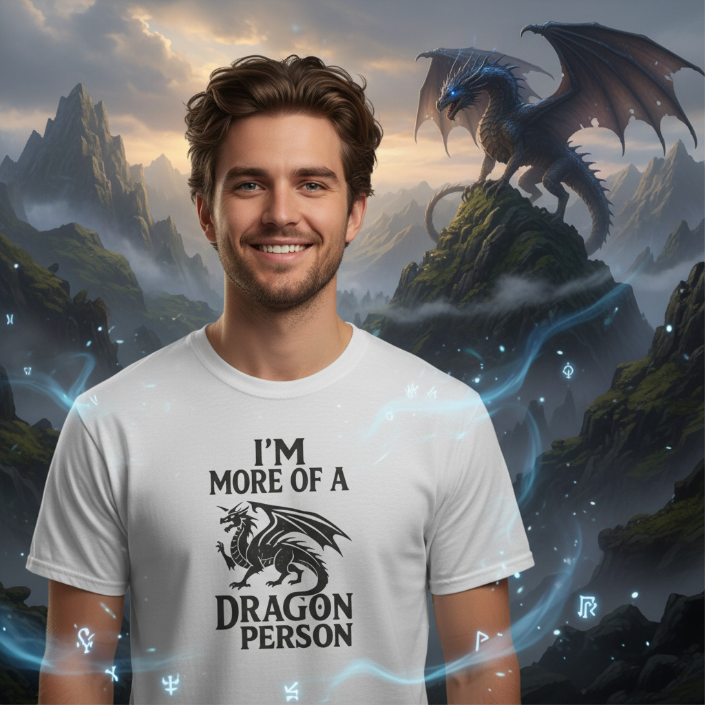 Close-up in fantasy environment with dragon perched