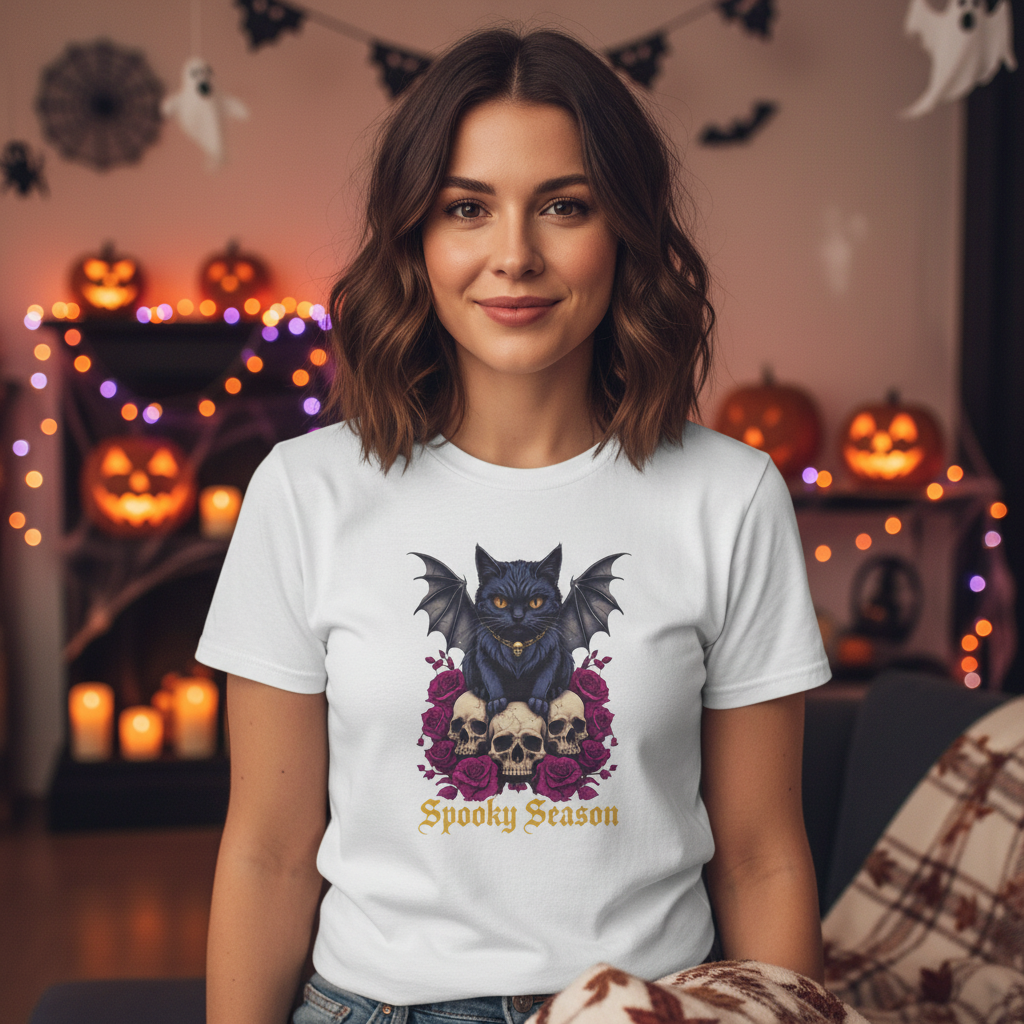 Close-up in festive Halloween setting