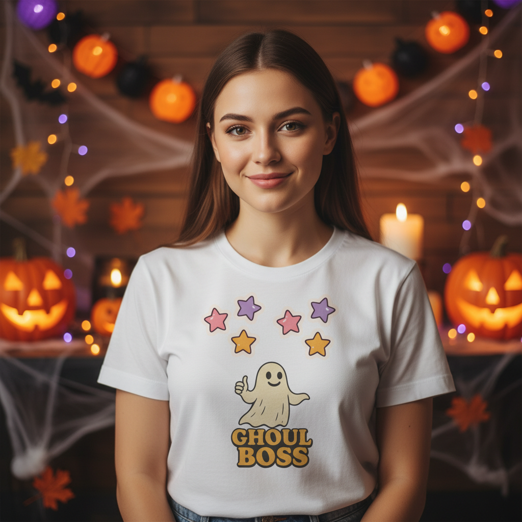 Close-up in Halloween decorated indoor setting