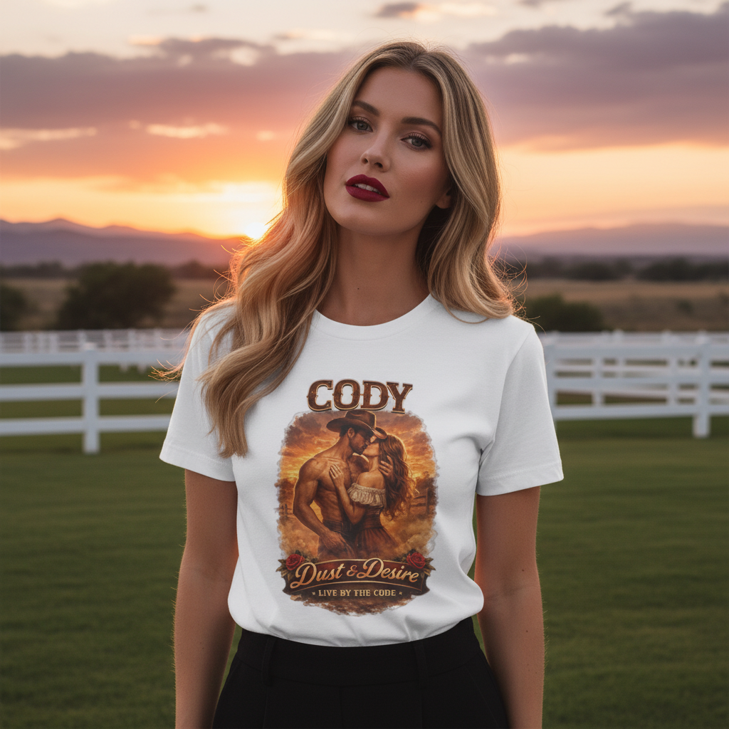 Close-up of cowgirl on upscale ranch