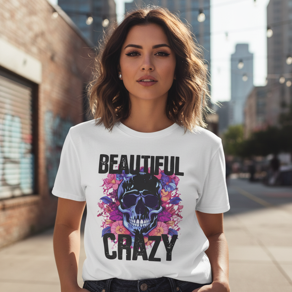 Close-up of woman in urban setting