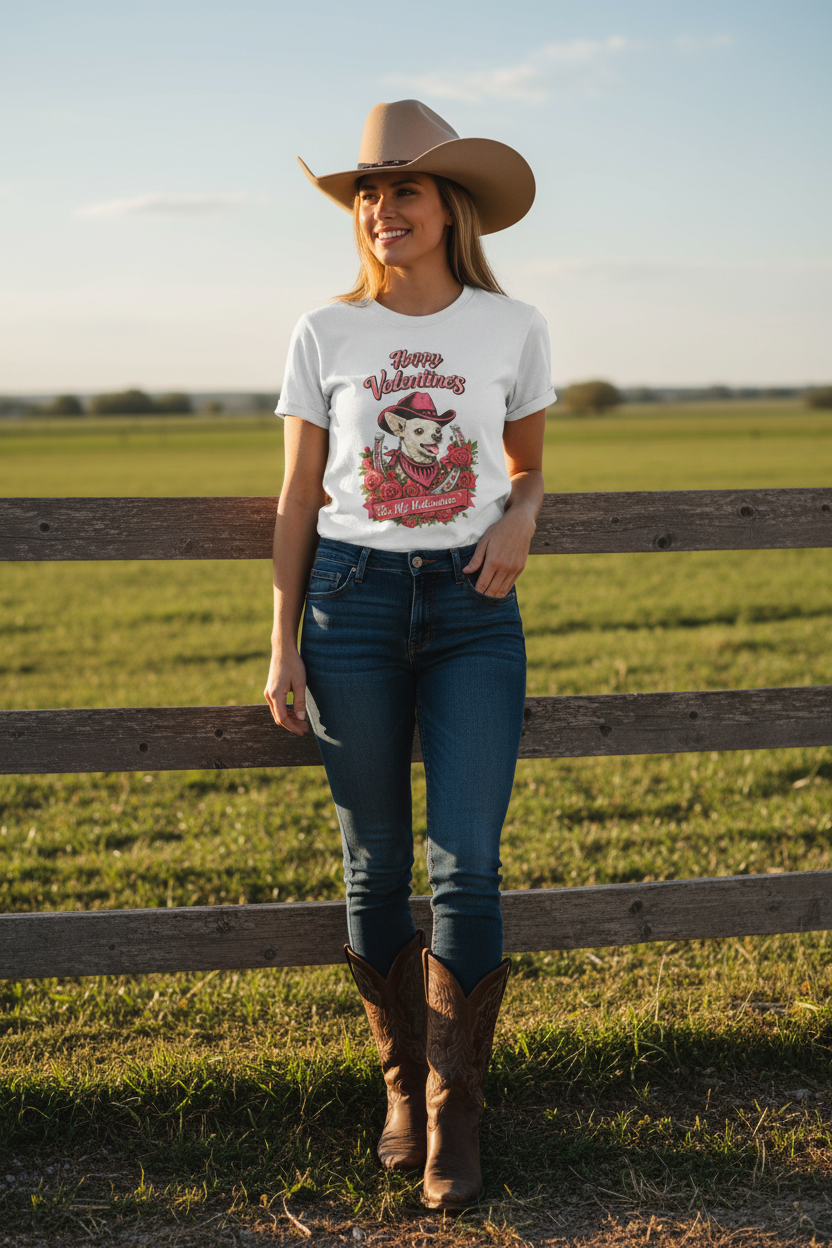 Coco Chihuahua Valentine Cowgirl Lifestyle