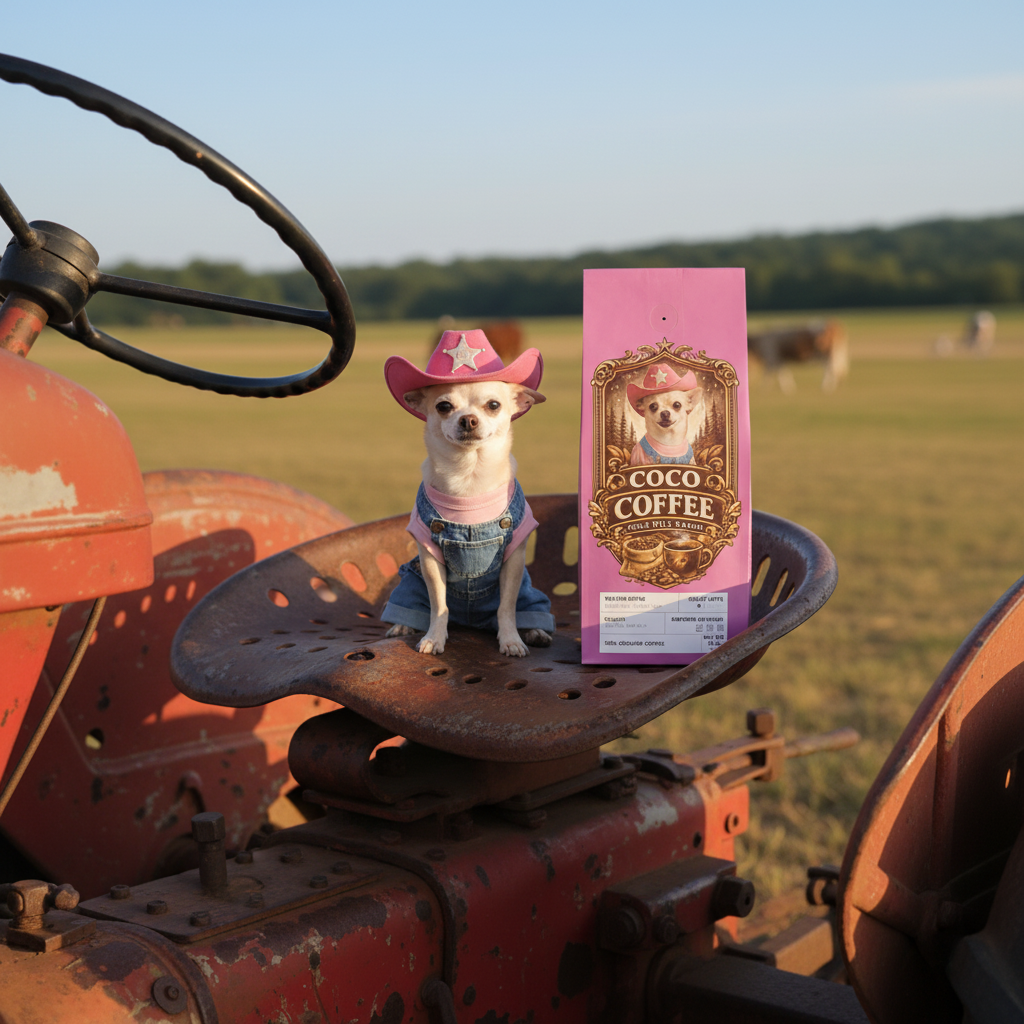 Coco Coffee Tractor Mockup