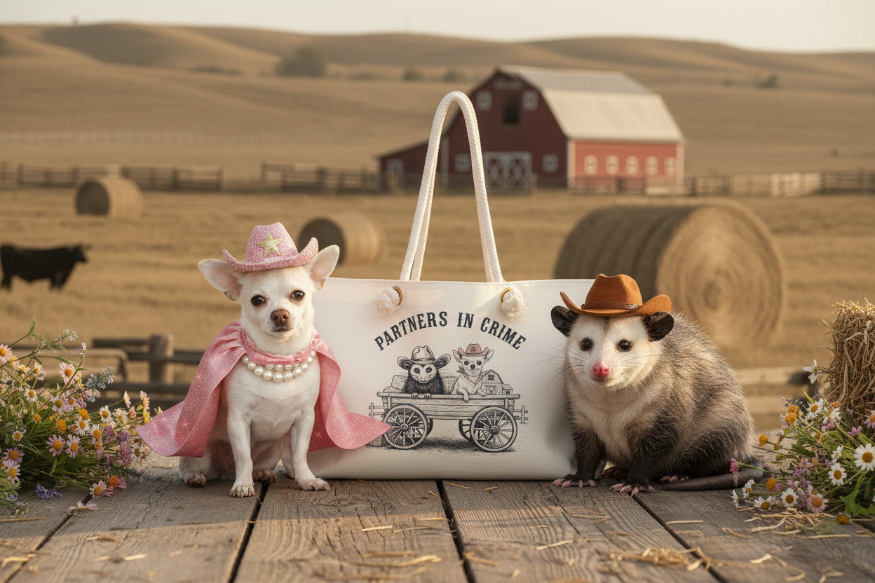 Coco & Pete - Pete in Cowboy Hat