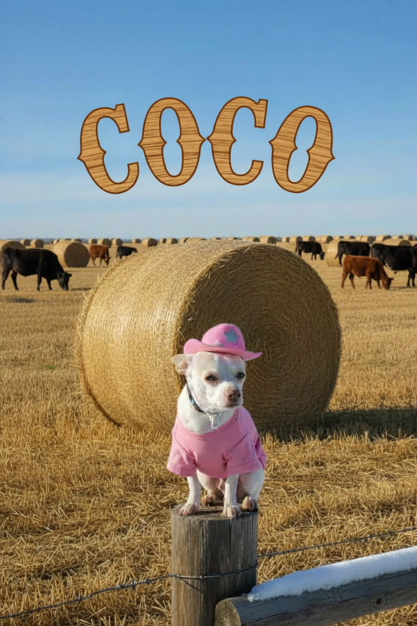 Coco with Cows Poster