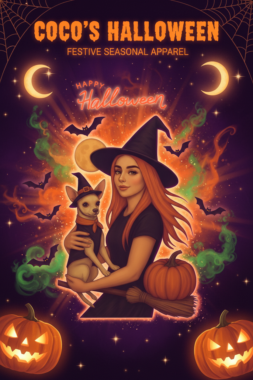 Coco's Halloween Ad Poster with Effects