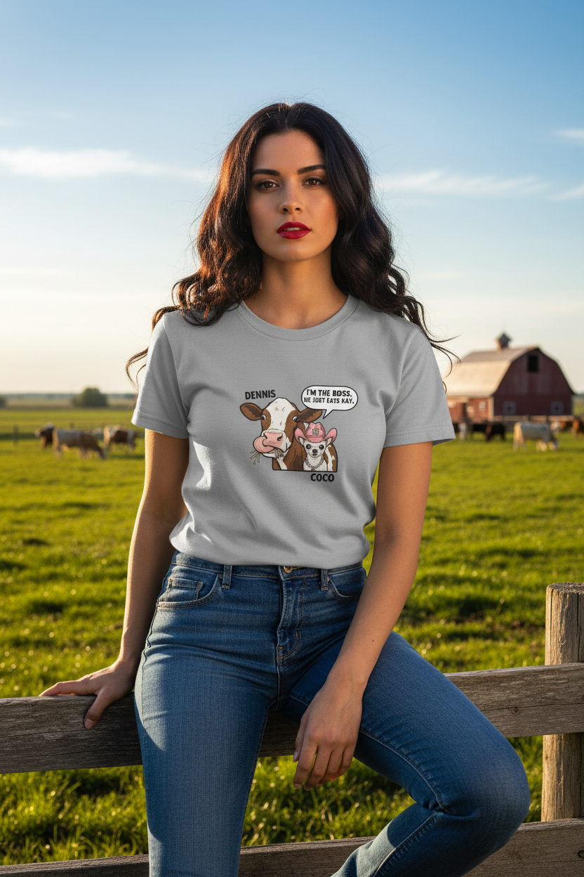 Coco's in Charge - Fence & Red Barn