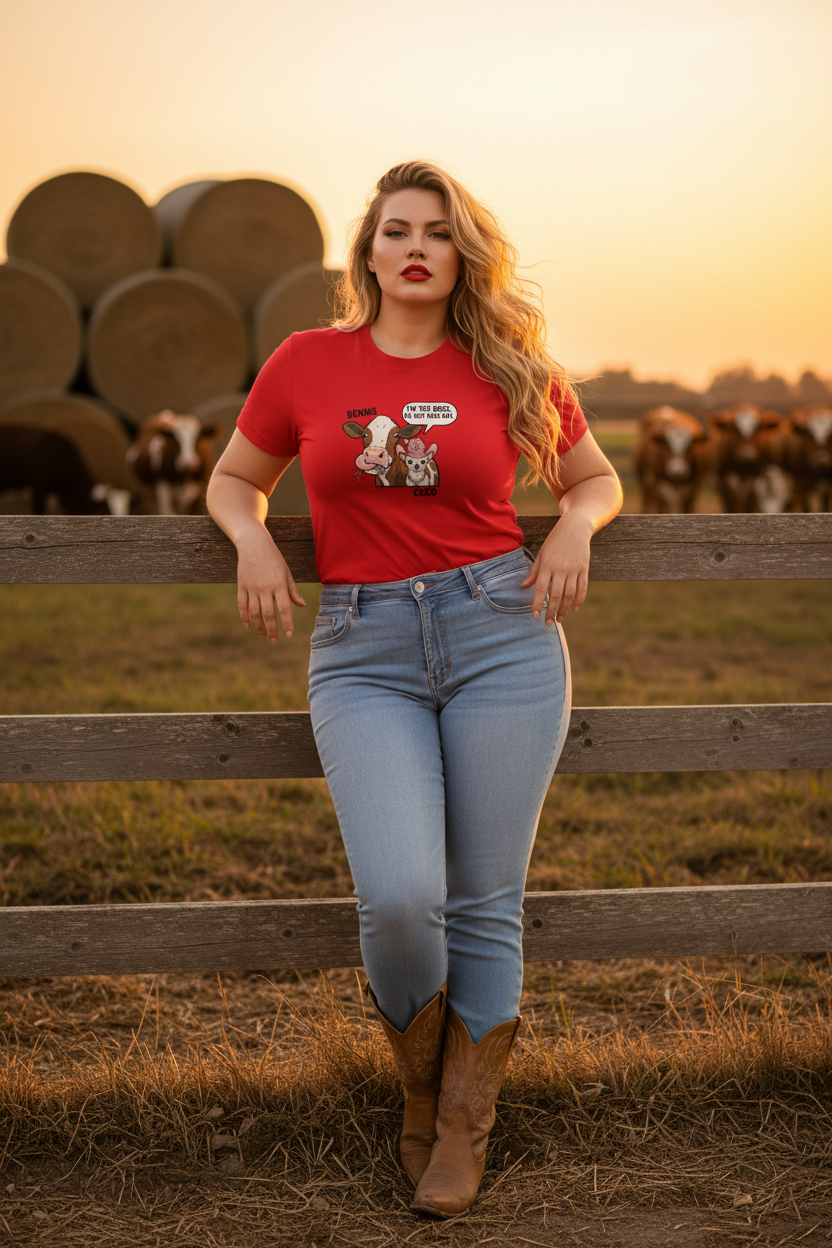 Coco's in Charge - Red Tee Mockup