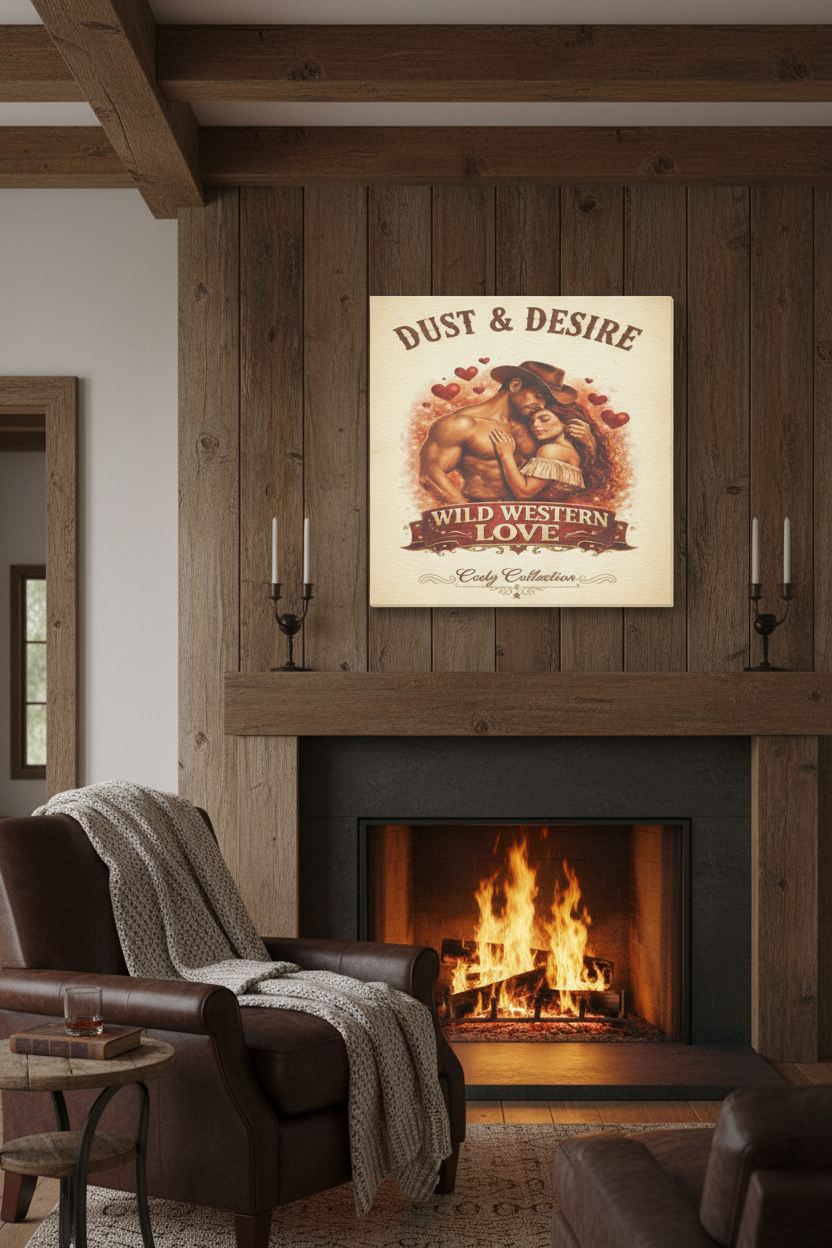 Cody Canvas Print Fireplace Mockup