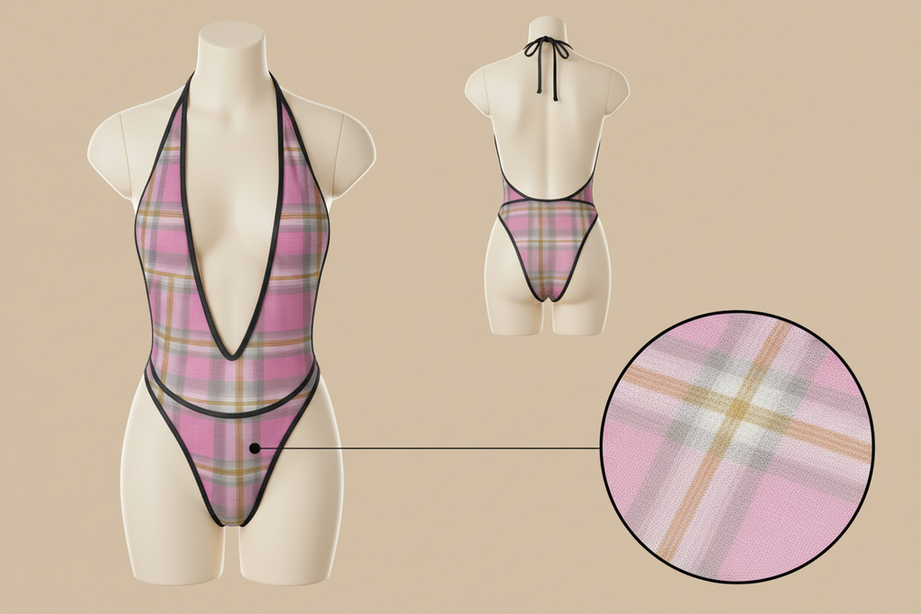 Corrected pink plaid Country Darlin mannequin catalog mockup