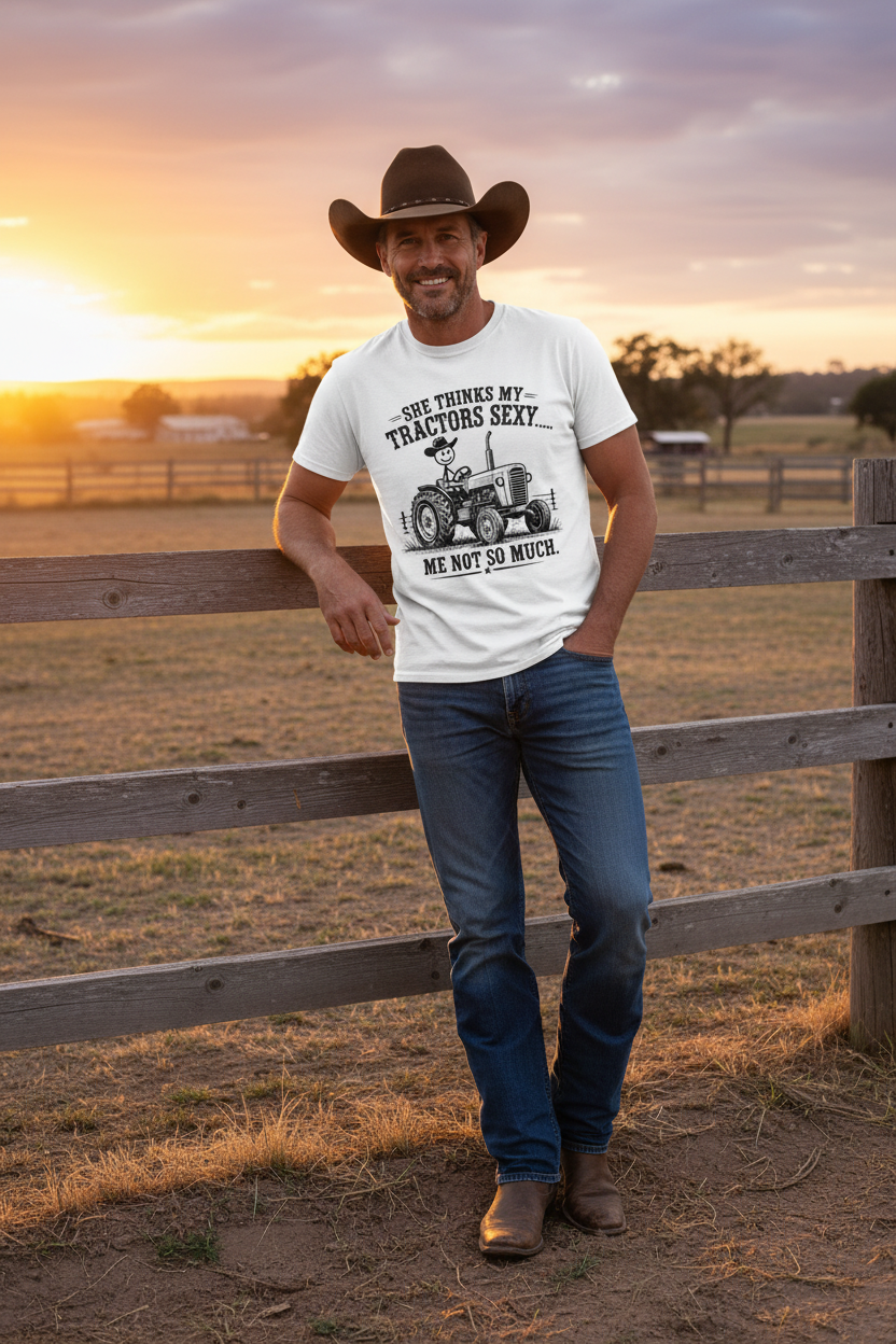 Cowboy Bob Tractor Sexy - Ranch Fence