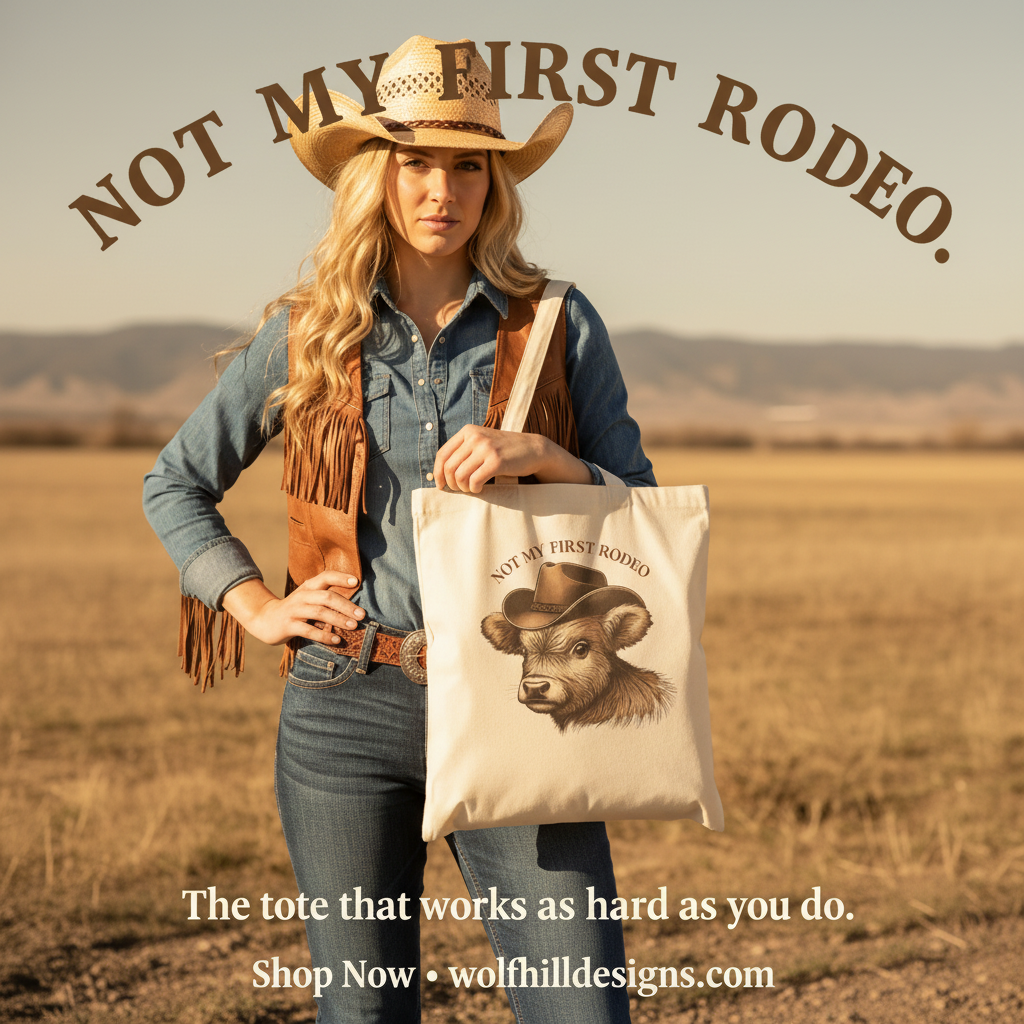 Cowboy Calf Canvas Tote — Social Media Ad