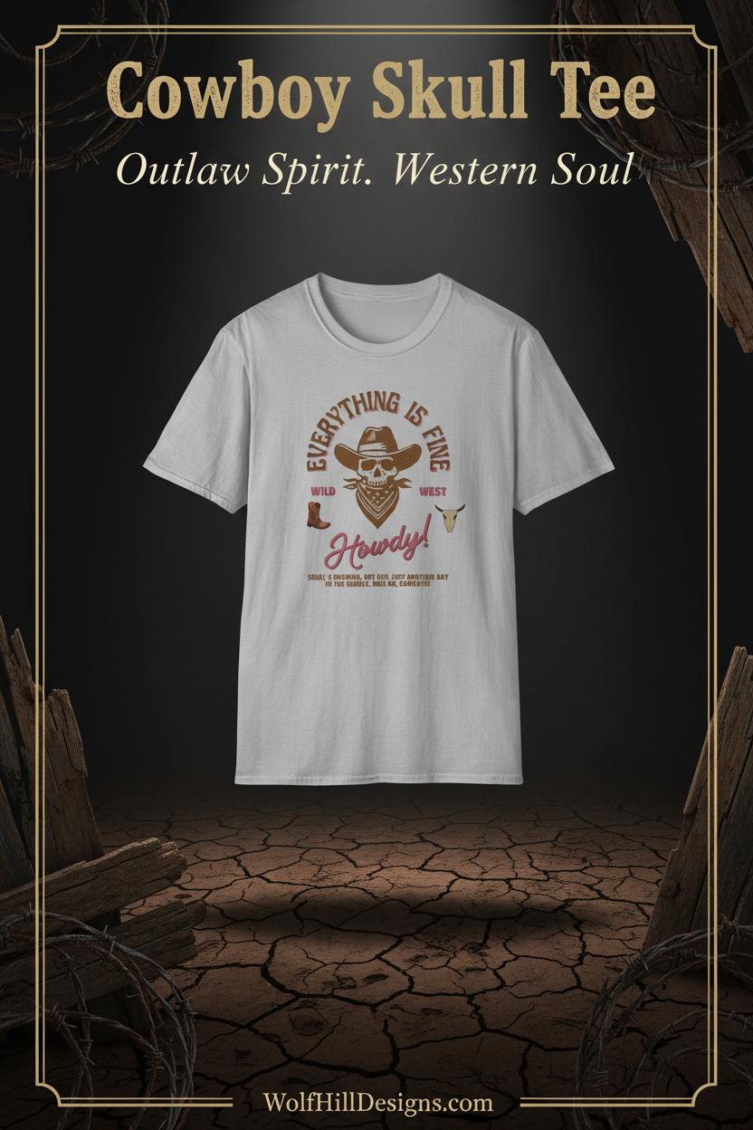 Cowboy Skull Tee - Social Media Poster Ad