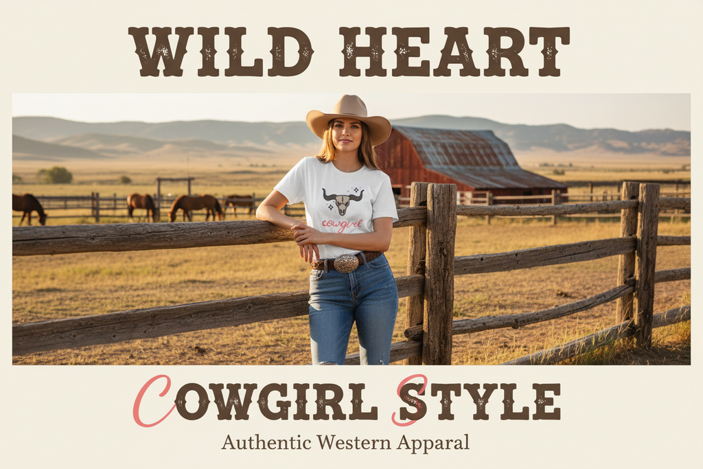 Cowgirl Skull Tee - Different Pose Banner