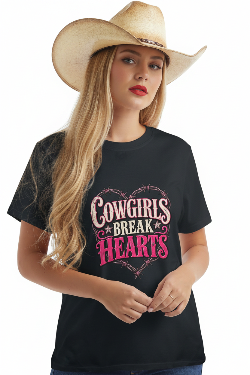 Cowgirls Break Hearts - Close Up Cowgirl Mockup