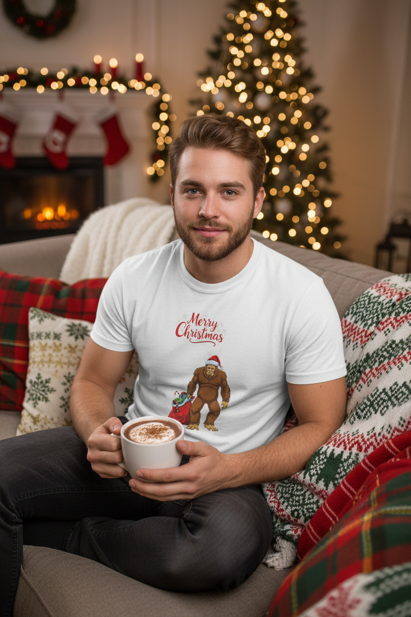 Cozy couch with hot cocoa