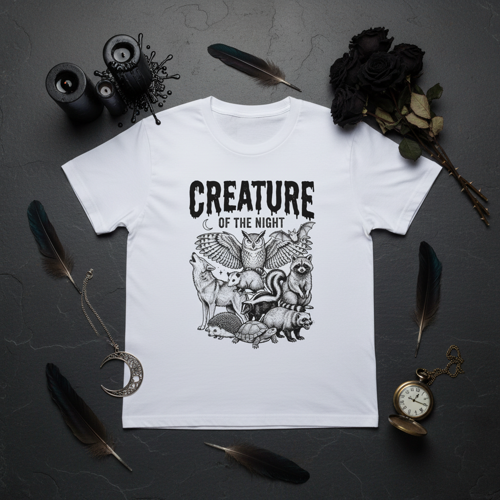 Creature of The Night - Gothic Flat Lay