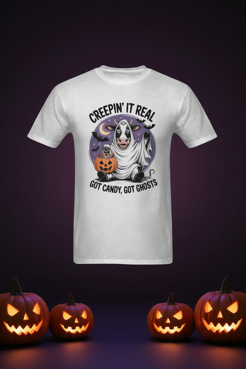 Creepin It Real - White Tee Studio