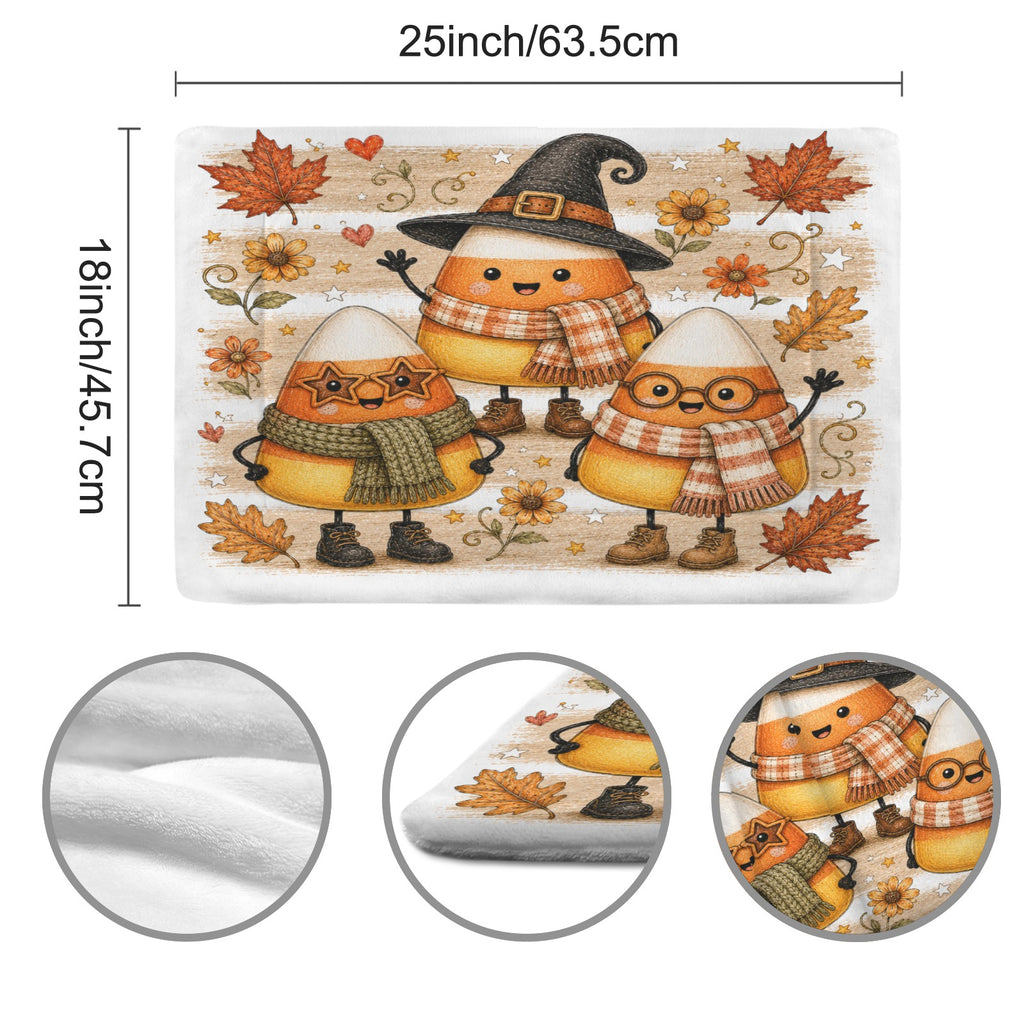 Candy Corn Crew Halloween Pet Mat