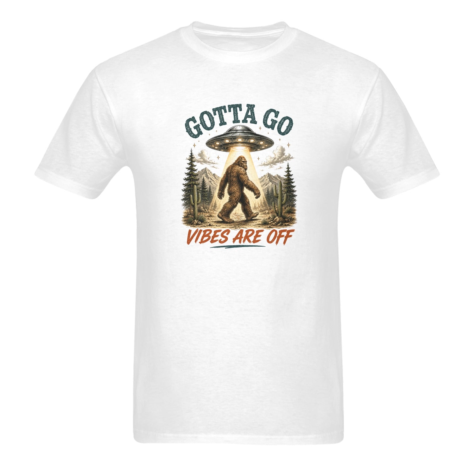 Sasquatch Exit Strategy Unisex Bigfoot UFO Graphic Tee
