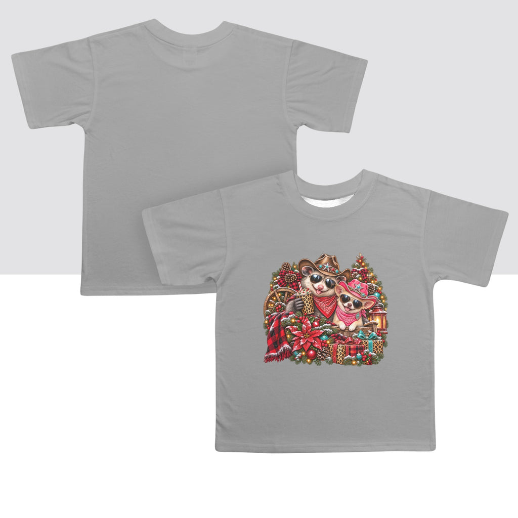 Pete & Coco Christmas Youth T-Shirt – Cute Western Holiday Ranch Tee