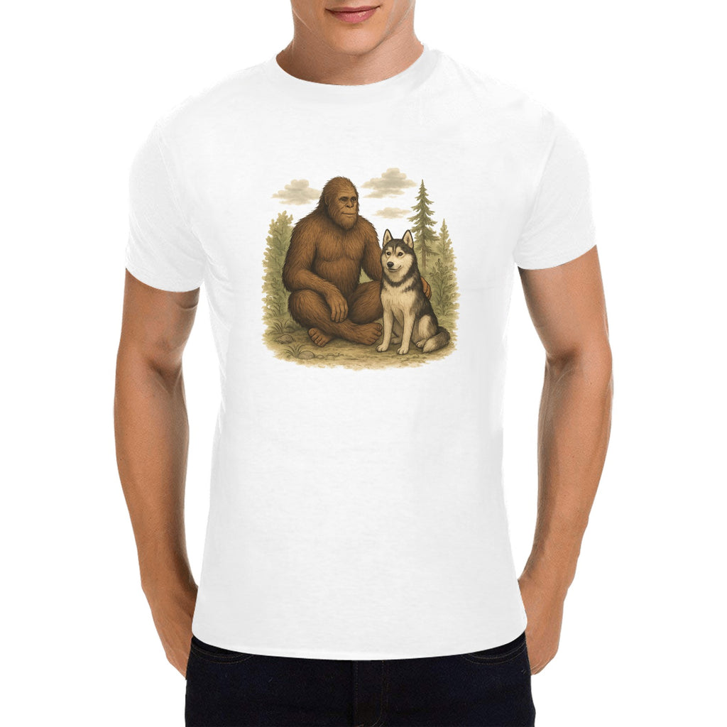 Men's Bigfoot and His Husky T-Shirt