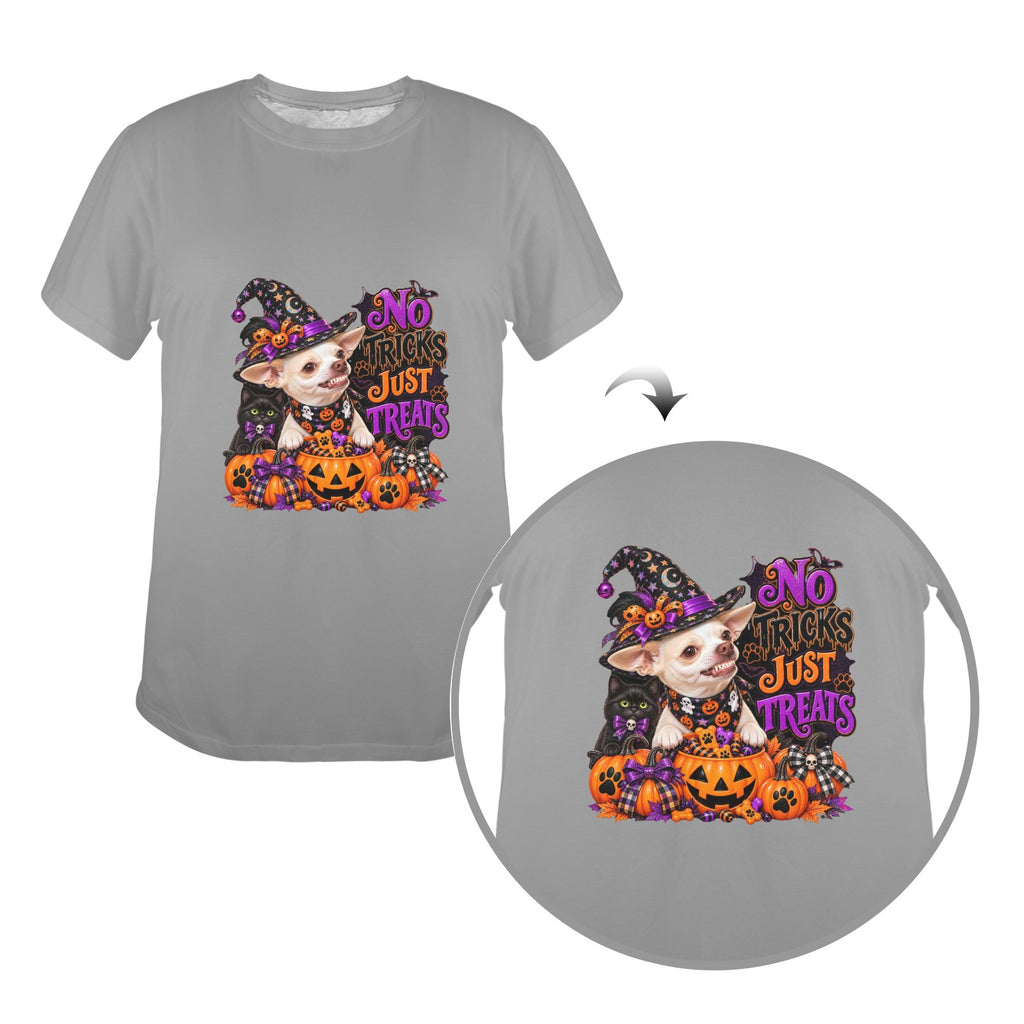 “Coco No Tricks Just Treats Halloween Tee ”Chihuahua