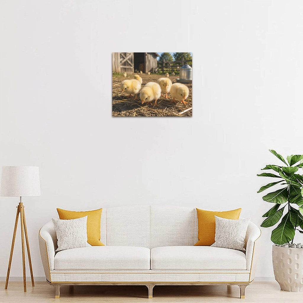 Fluffy & Free  Baby Chicks Ranch Canvas Print  Made in USA