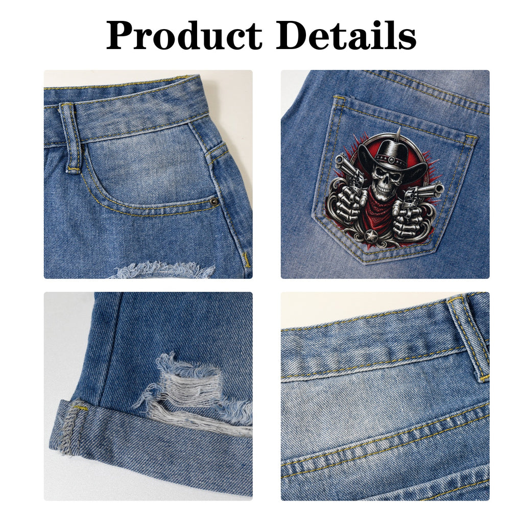 Dead Shot Denim Shorts 🤠