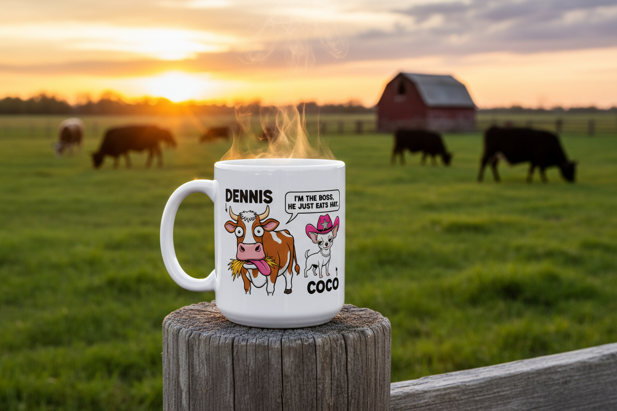 Dennis & Coco Mug - Ranch Fence Post