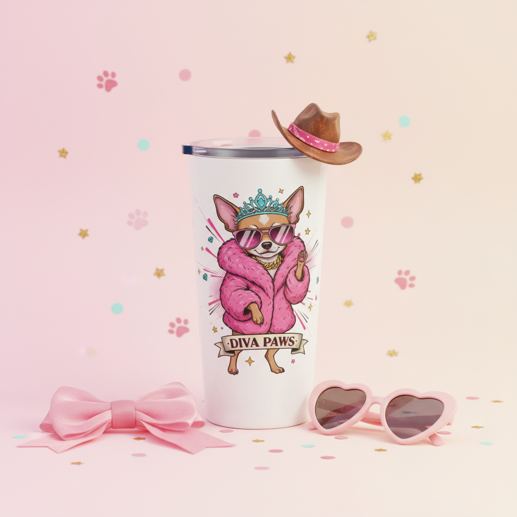 Diva Paws Tumbler Ad