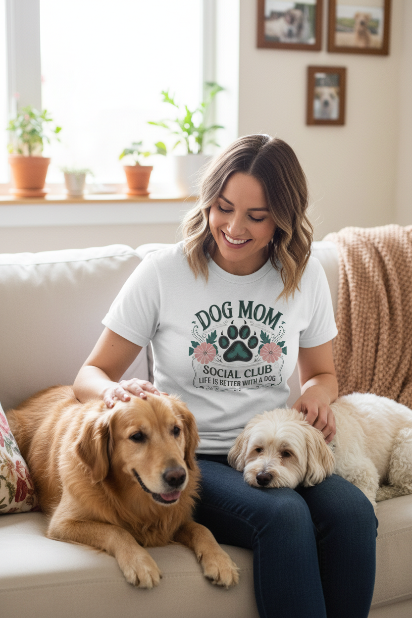 Dog Mom Social Club Tee - Mockup