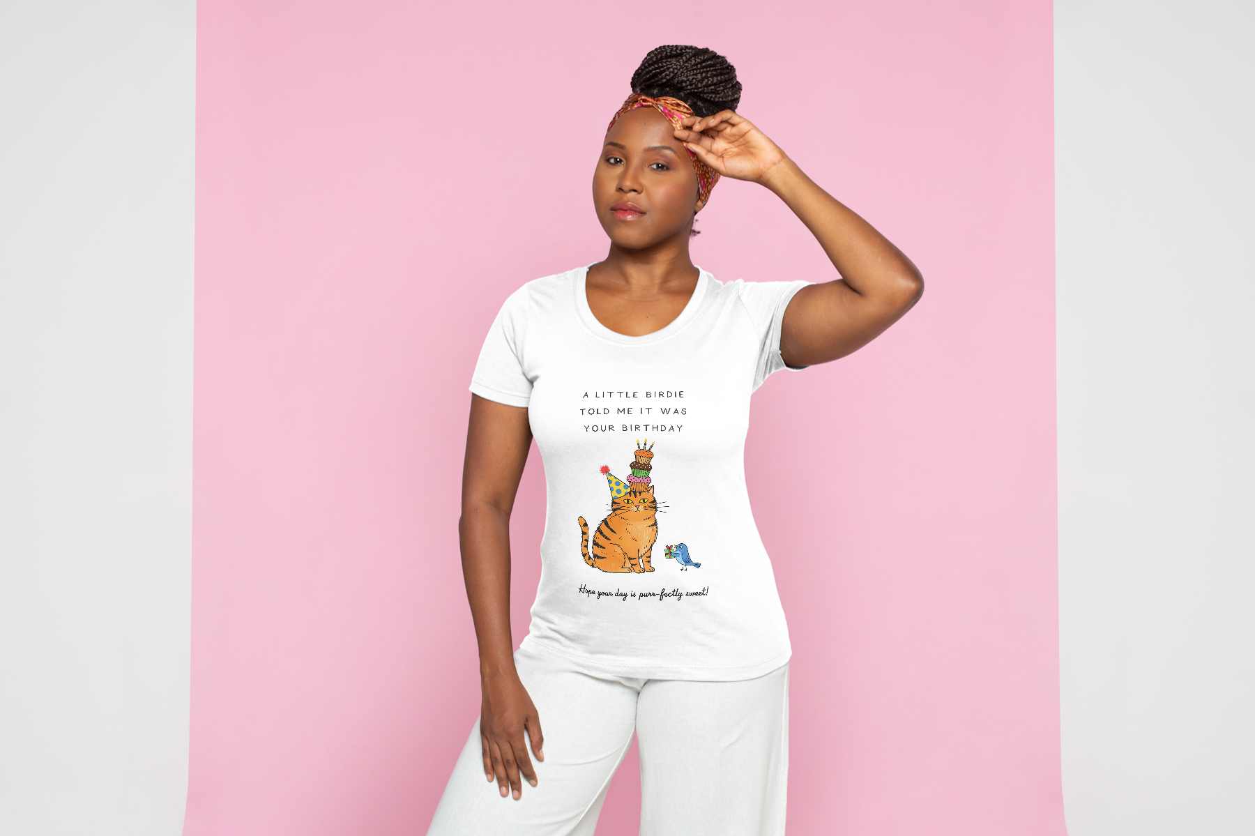 Cat Birthday Cake T-Shirt — "A Little Cake Could Be Made Your Birthday" Funny Party Tee