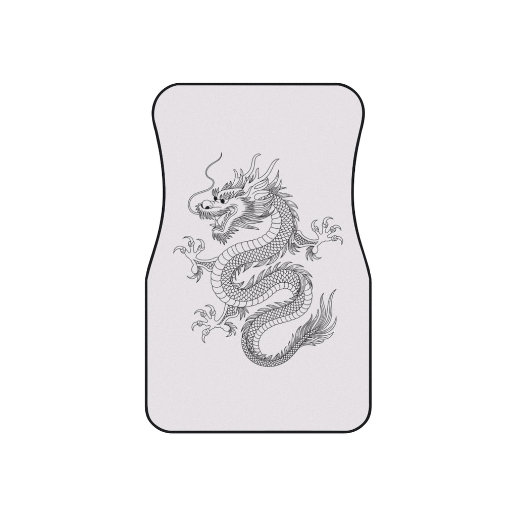 Dragon Car Floor Mats — 4-Piece Set with Detailed Asian Dragon Design