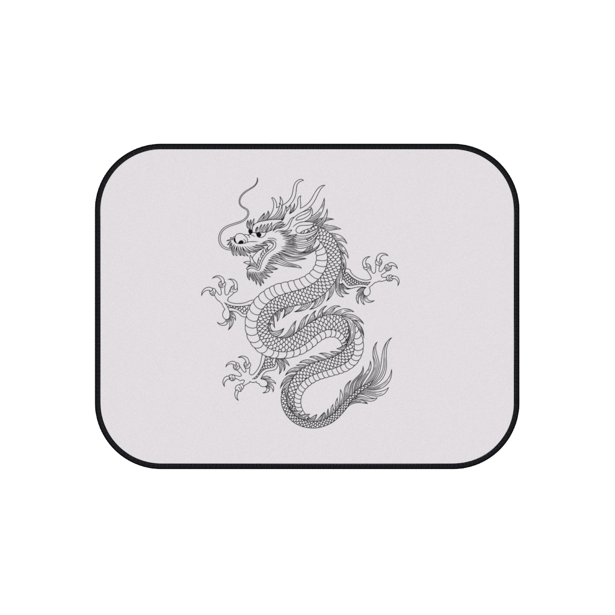 Dragon Car Floor Mats — 4-Piece Set with Detailed Asian Dragon Design