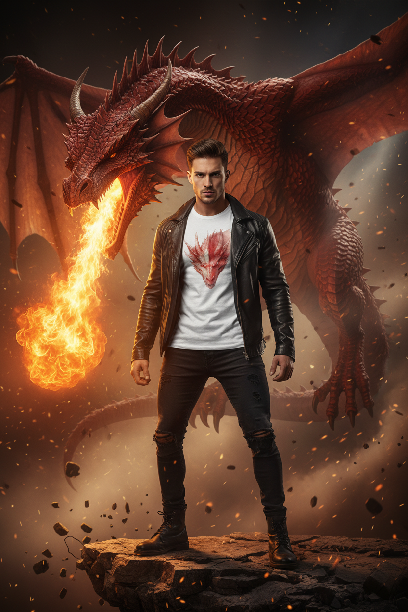 Dragon Tee — Ultra Realistic Dragon Landing