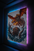 Drusilla Dragon Warrior Goddess Game Room Close-Up Wall Mockup