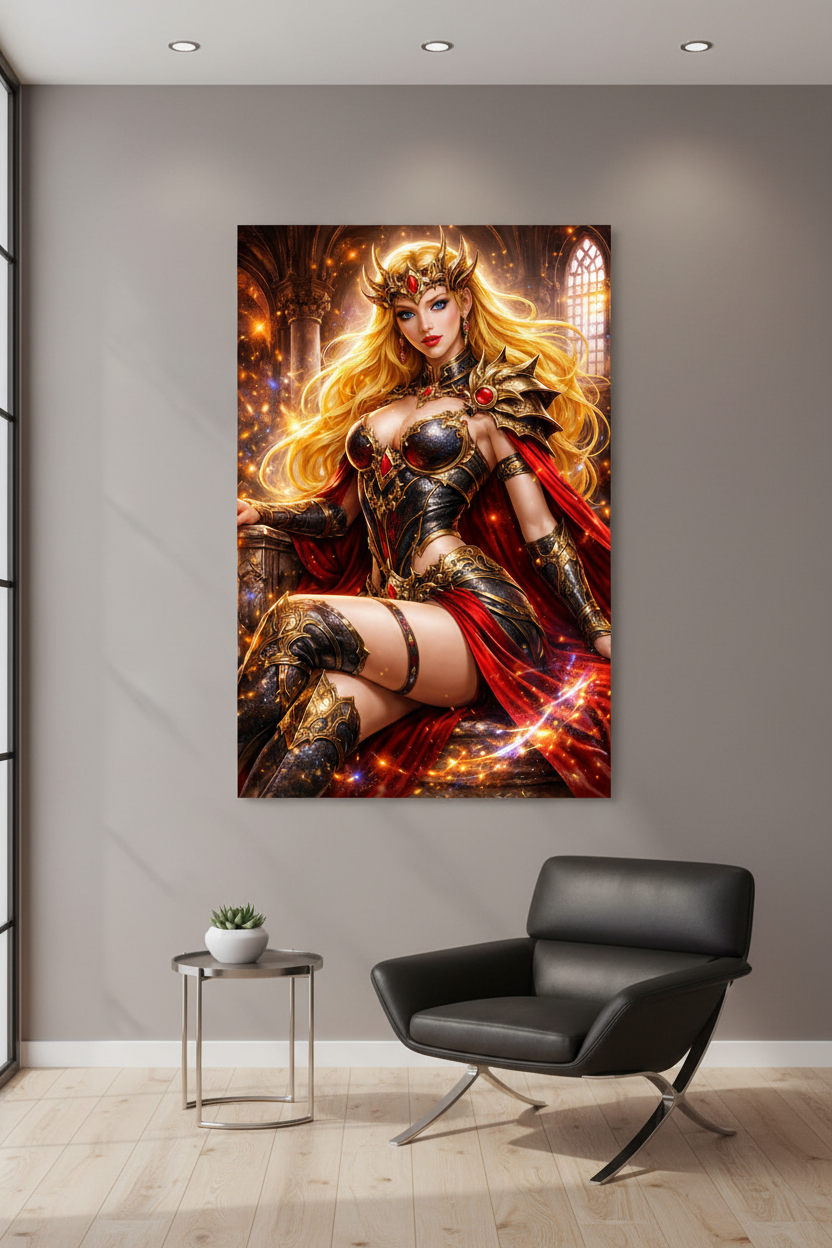 DRUSILLA Epic Fantasy Artwork Frameless Wall Mockup
