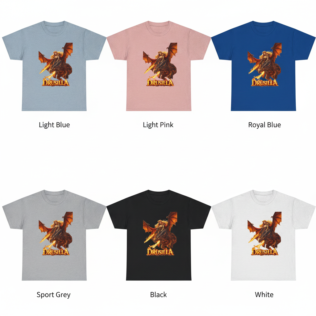 Drusilla Fire-Breathing Dragon — All Colors Mockup