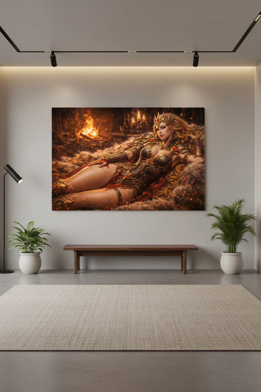 Drusilla Golden Armor Frameless Wall Mockup v2