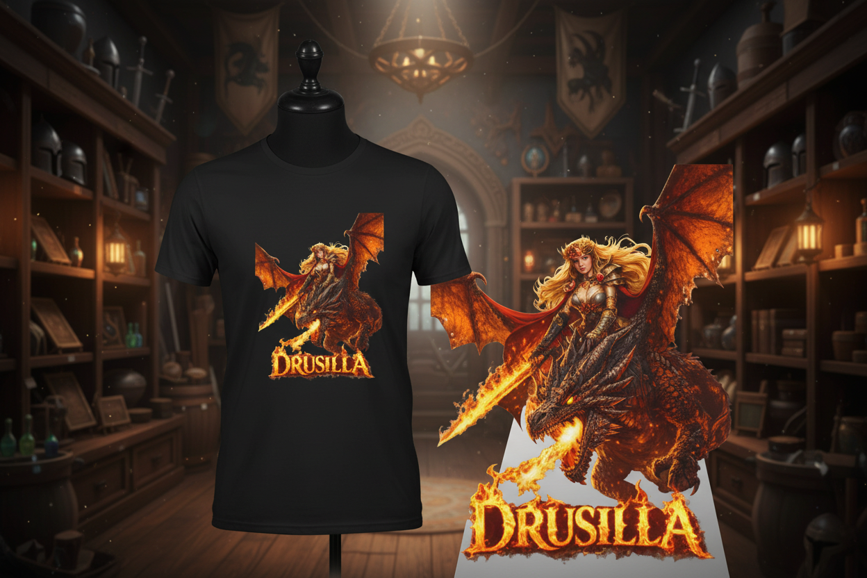 Drusilla Tee with Character Cutout Display