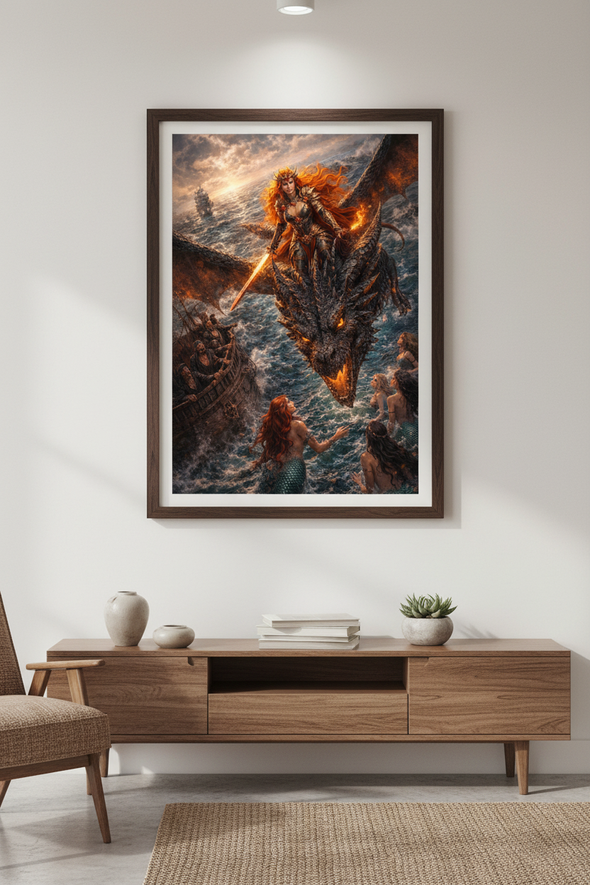 Drusilla Warrior Goddess Wall Mockup
