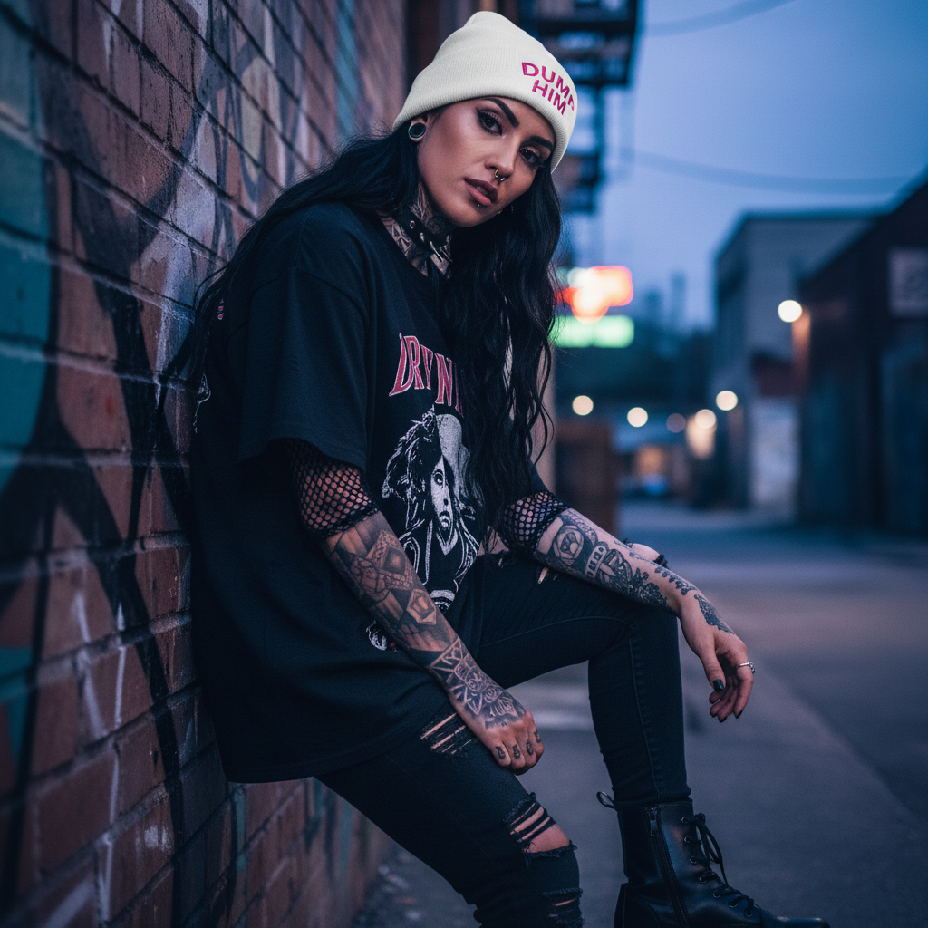 Dump Him Beanie Baddie Mockup