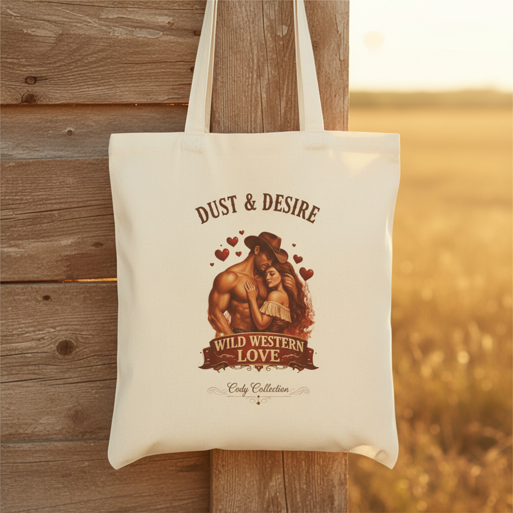 Dust & Desire Tote — Ranch Background
